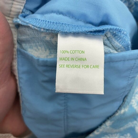Lilly Pulitzer Brady Short Hopsa Print Seaspray Blue Drop Me A Line Sz 0 - Picture 5 of 5